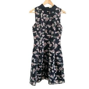 ERIN by Erin Fetherston Black Floral Organza Dress